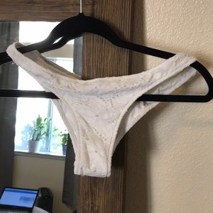 Lacey white bikini bottoms